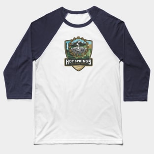 Hot Springs National Park Arkansas Emblem Baseball T-Shirt